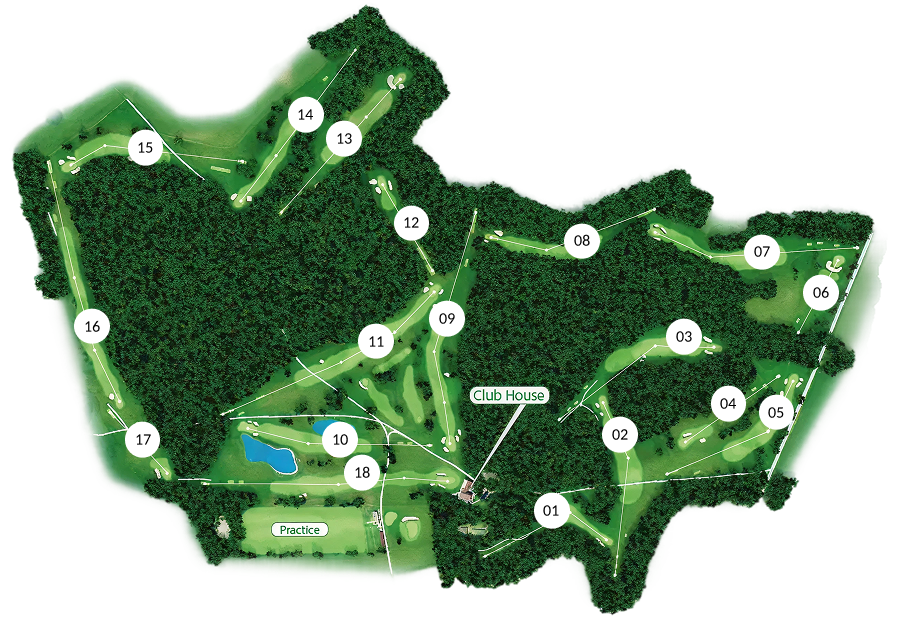plans des 18 trous